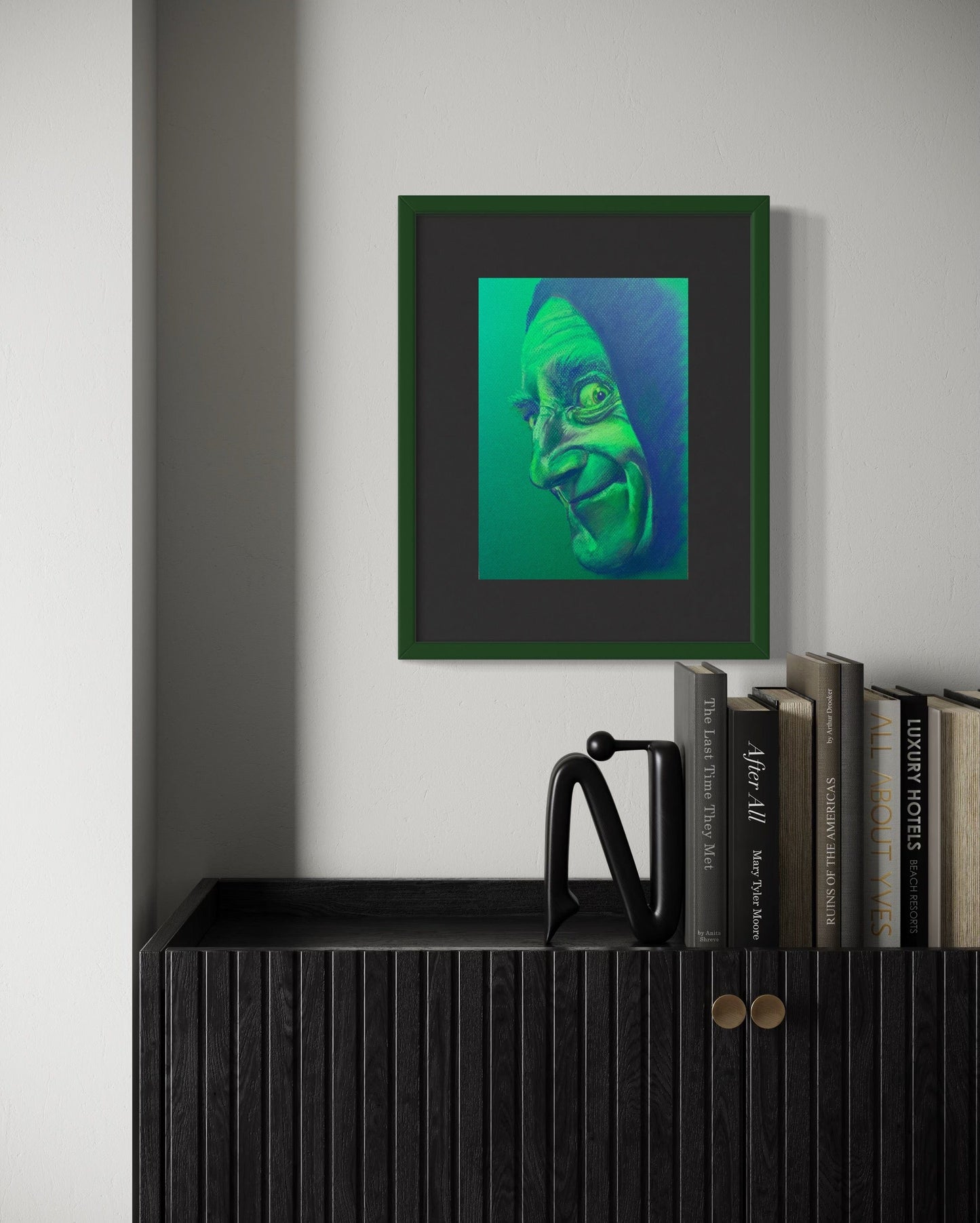 ChantalLauraHandley ORIGINAL ARTWORK Marty Feldman - A study in purple & green.