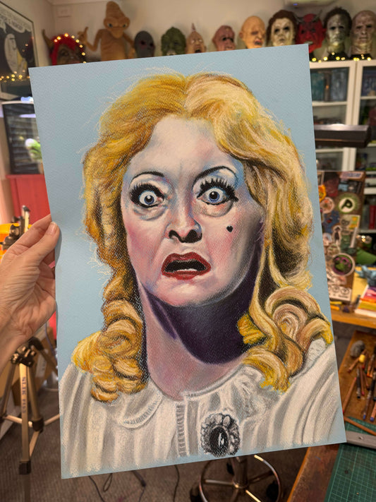 ChantalLauraHandley ORIGINAL ARTWORK Baby Jane Hudson - Original Pastel Artwork