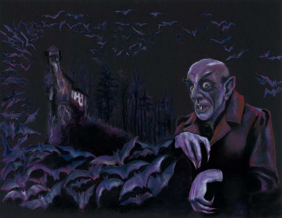 ChantalLauraHandley ORIGINAL ARTWORK Nosferatu Unbound - Original Pastel Artwork