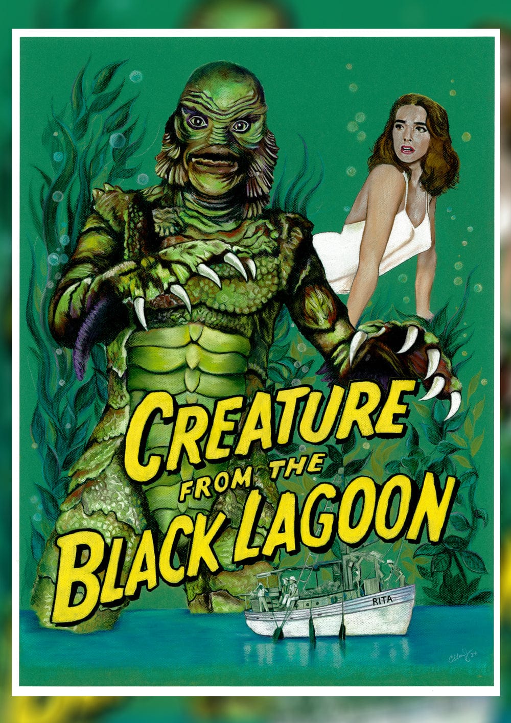 Chantal Laura Handley ART PRINT The Creature From The Black Lagoon