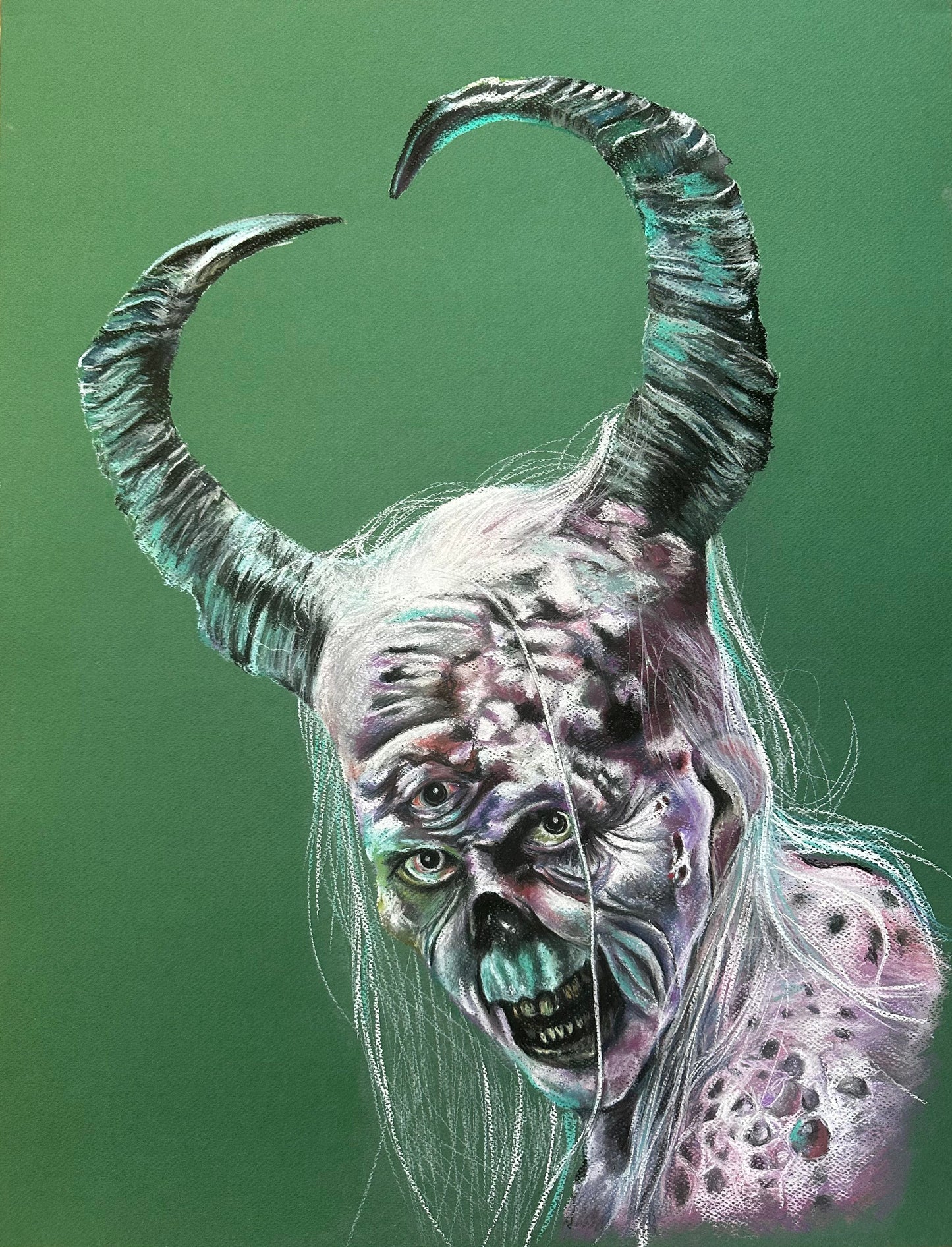 ChantalLauraHandley ORIGINAL ARTWORK LAMASHTU - Original Pastel Artwork