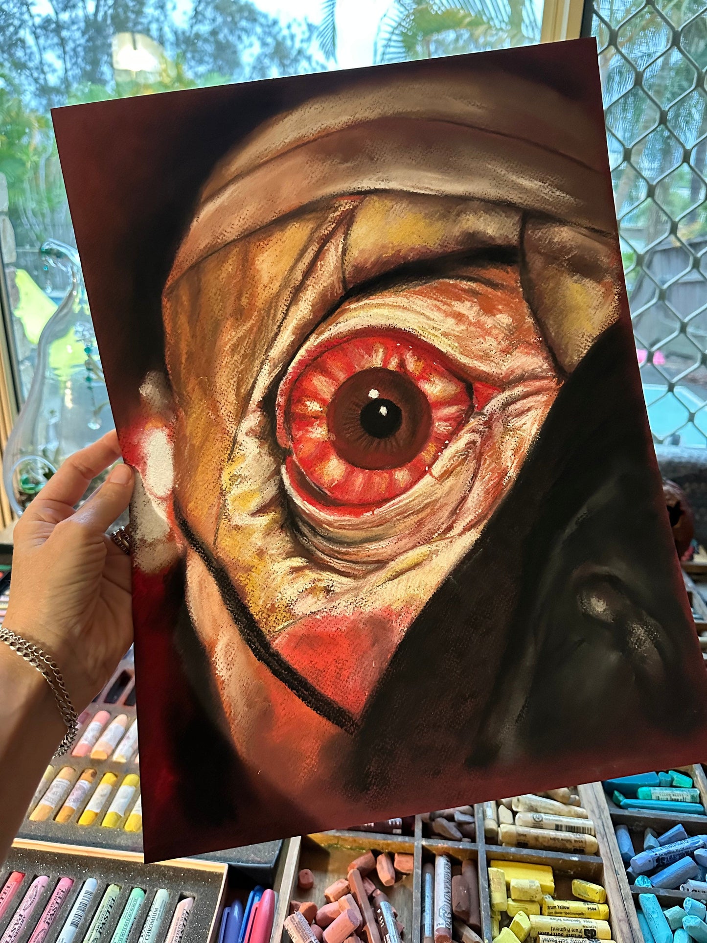 ChantalLauraHandley ORIGINAL ARTWORK MAD GOD - Original Pastel Artwork