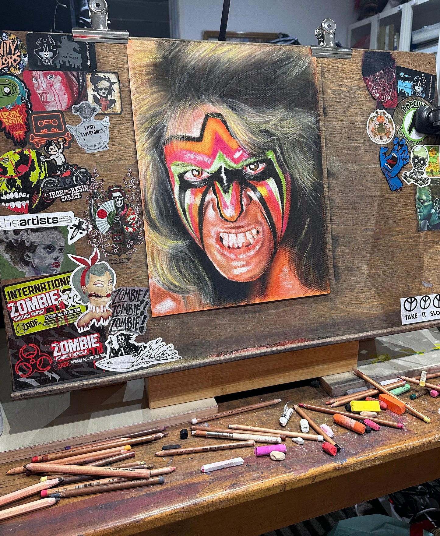 ChantalLauraHandley ORIGINAL ARTWORK THE ULTIMATE WARRIOR Artwork
