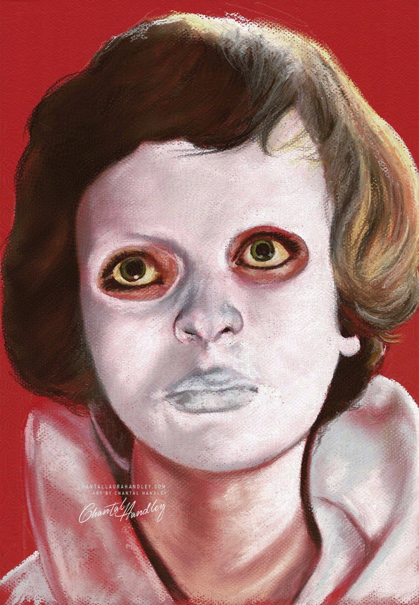 ChantalLauraHandley ORIGINAL ARTWORK Les Yeux Sans Visage - Original Pastel Artwork