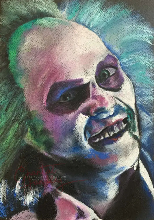 ChantalLauraHandley ORIGINAL ARTWORK Beetlejuice - Original Pastel Artwork
