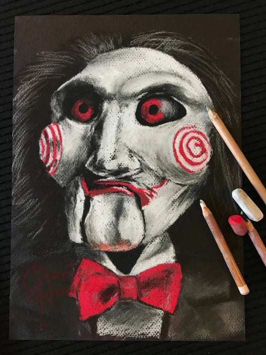 ChantalLauraHandley ORIGINAL ARTWORK Billy the Puppet - Original Pastel Artwork