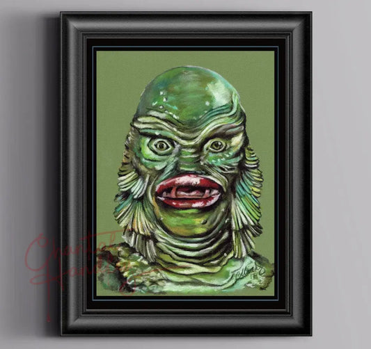 ChantalLauraHandley ORIGINAL ARTWORK Creature from the Black Lagoon - Original Artwork.