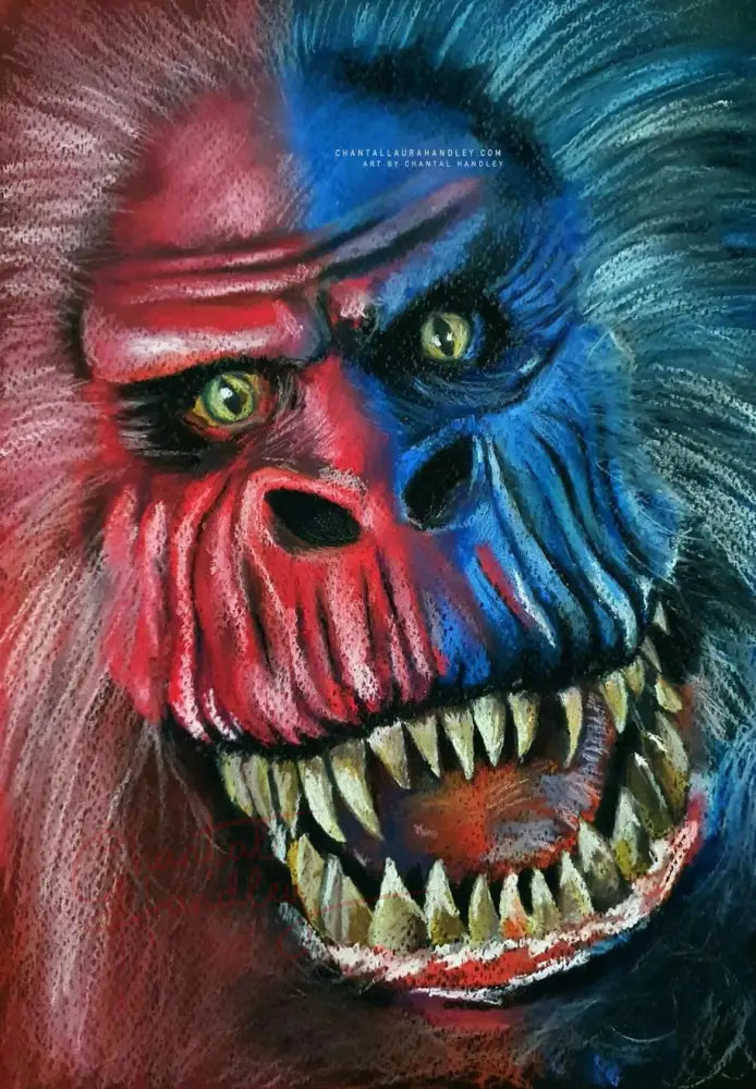 ChantalLauraHandley ORIGINAL ARTWORK CREEPSHOW - Fluffy - Original Pastel Artwork