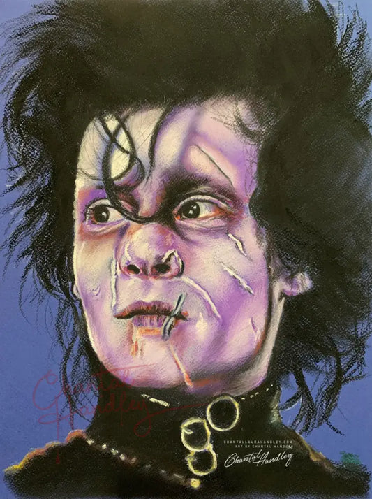 ChantalLauraHandley ORIGINAL ARTWORK Edward Scissorhands - Original Pastel Artwork