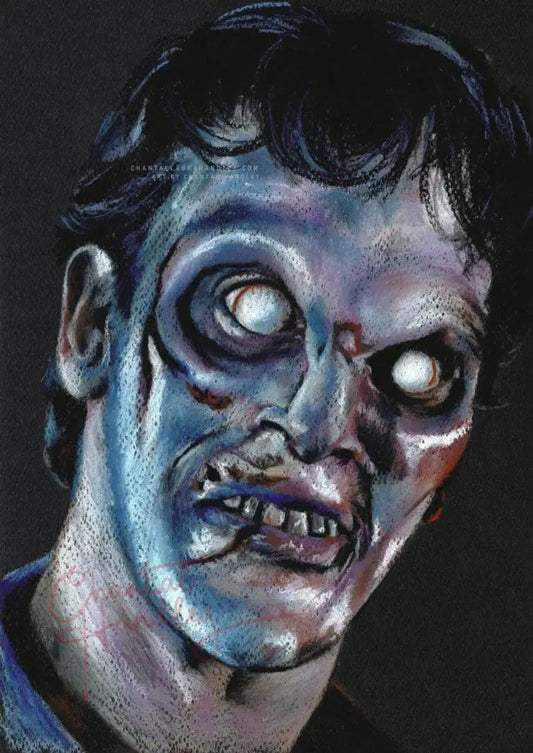 ChantalLauraHandley ORIGINAL ARTWORK EVIL DEAD II - Evil Ash - Original Pastel Artwork