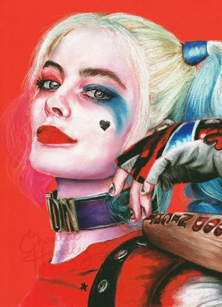 ChantalLauraHandley ORIGINAL ARTWORK 12 x 16 Harley Quinn - Original Pastel Artwork