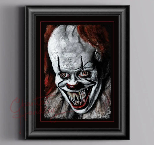 ChantalLauraHandley ORIGINAL ARTWORK PENNYWISE - IT MOVIE - Original Pastel Artwork