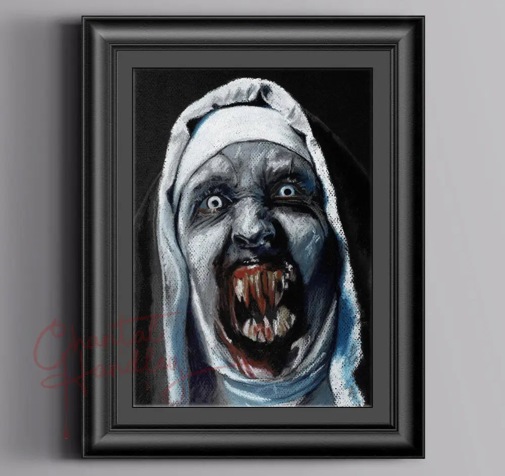ChantalLauraHandley ORIGINAL ARTWORK THE NUN - Original Pastel Artwork