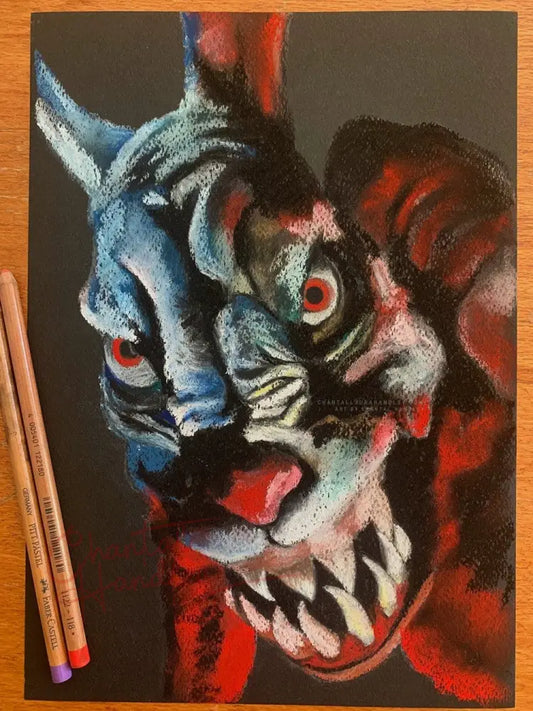 ChantalLauraHandley ORIGINAL ARTWORK TWILIGHT ZONE - Monster Rabbit