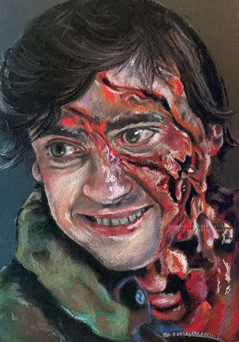 AMERICAN WEREWOLF IN LONDON - Jack Goodman - Original Pastel Artwork ChantalLauraHandley