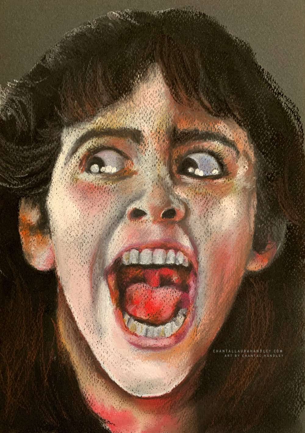 ANGELA BAKER - SLEEPAWAY CAMP - Original Pastel Artwork ChantalLauraHandley