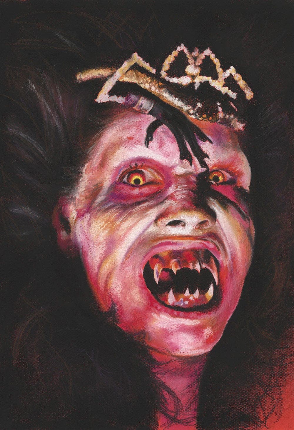 ChantalLauraHandley ORIGINAL ARTWORK Angela Kincade - Night of the Demons - Original Pastel Artwork