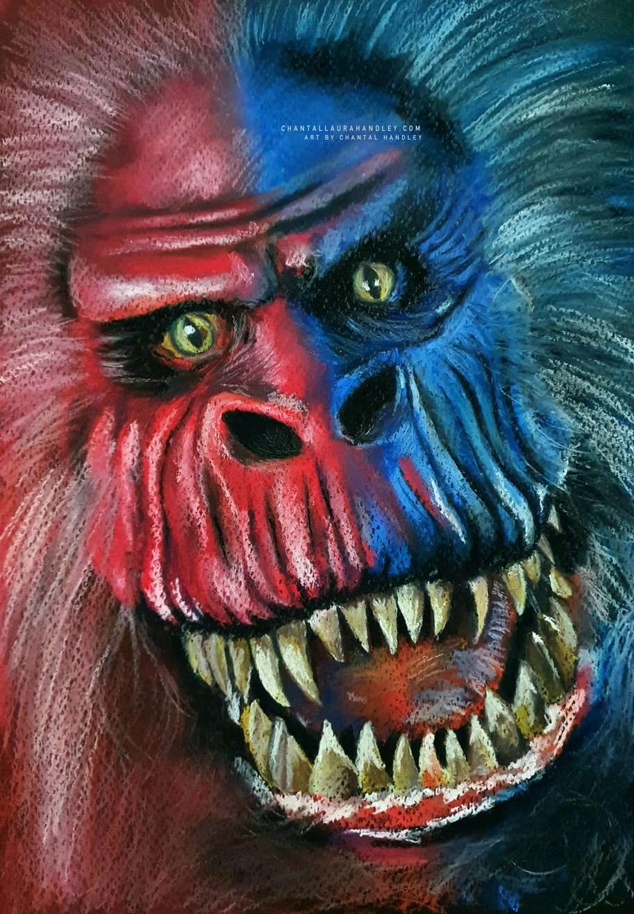 ChantalLauraHandley ORIGINAL ARTWORK CREEPSHOW - Fluffy - Original Pastel Artwork
