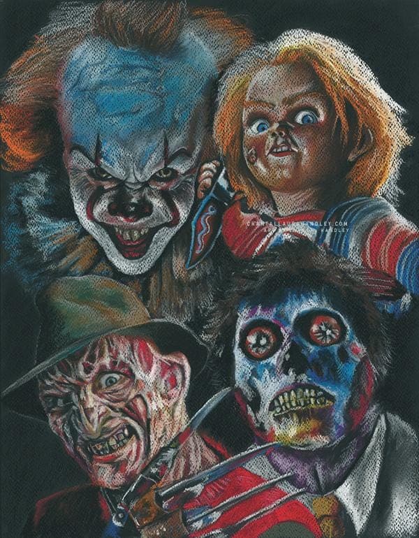 ChantalLauraHandley ART PRINT Nighmare Squad - Horror Montage