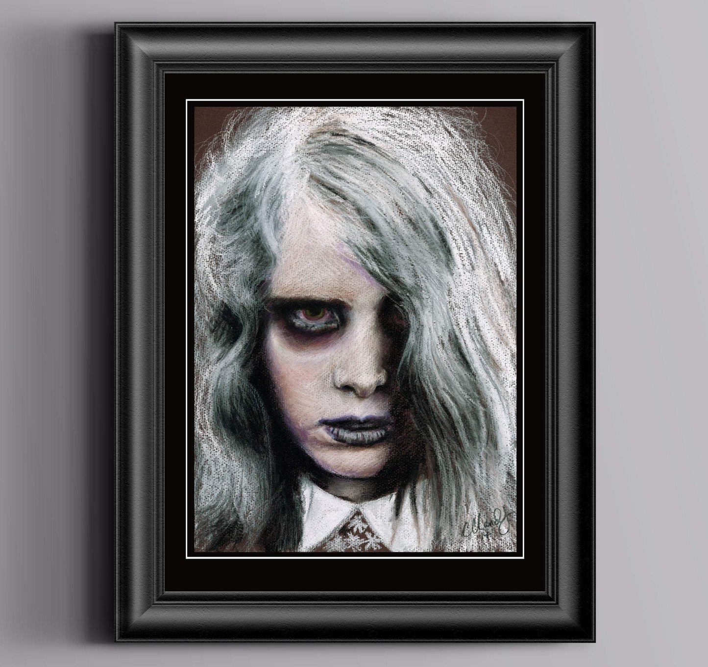 ChantalLauraHandley ORIGINAL ARTWORK NIGHT of the LIVING DEAD - Original Pastel Artwork