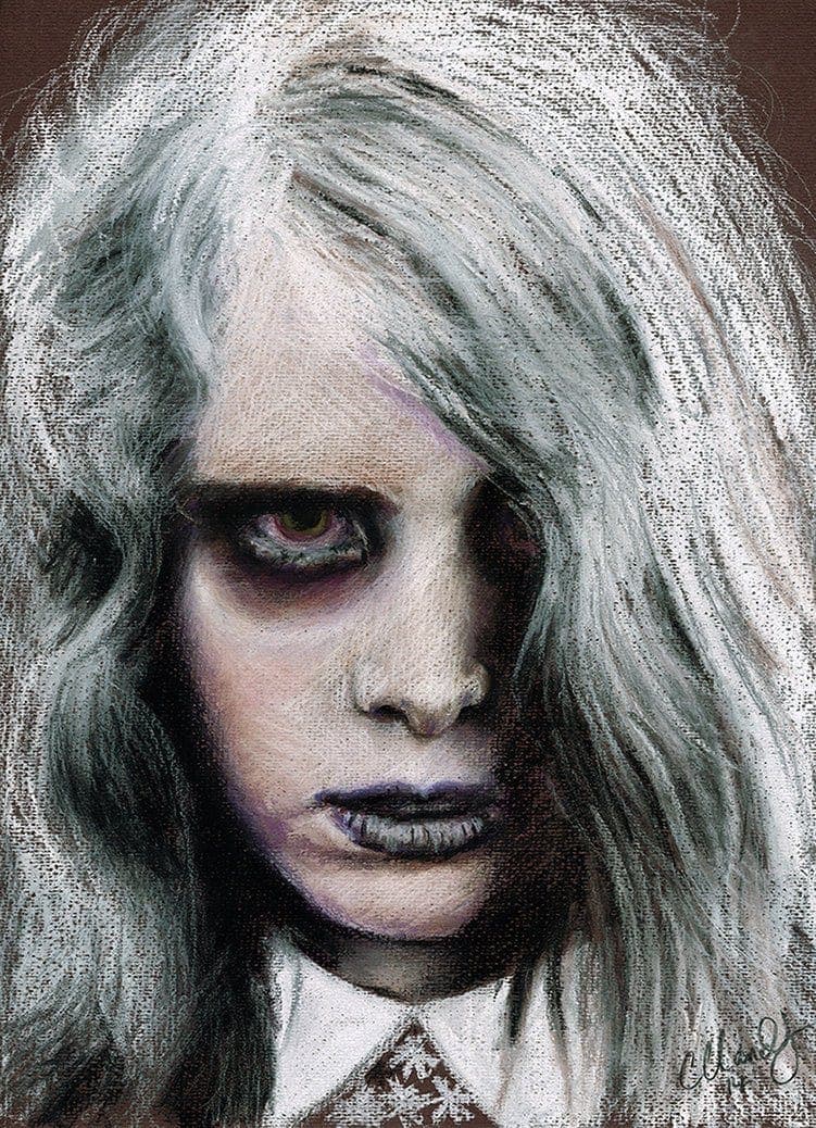 ChantalLauraHandley ORIGINAL ARTWORK NIGHT of the LIVING DEAD - Original Pastel Artwork