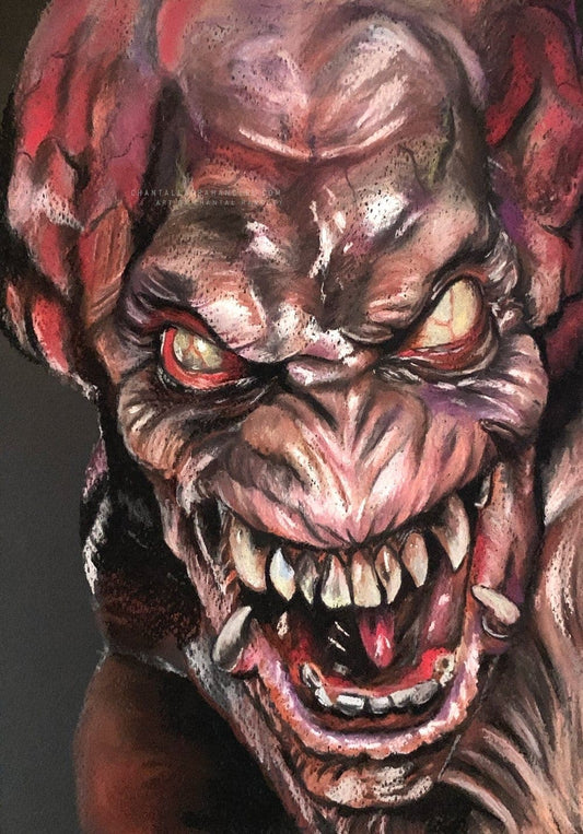 ChantalLauraHandley ORIGINAL ARTWORK PUMPKINHEAD - Original Pastel Artwork