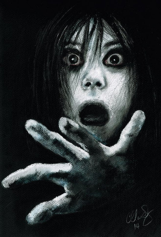 ChantalLauraHandley ORIGINAL ARTWORK SOLD THE GRUDGE - Original Pastel Artwork SOLD