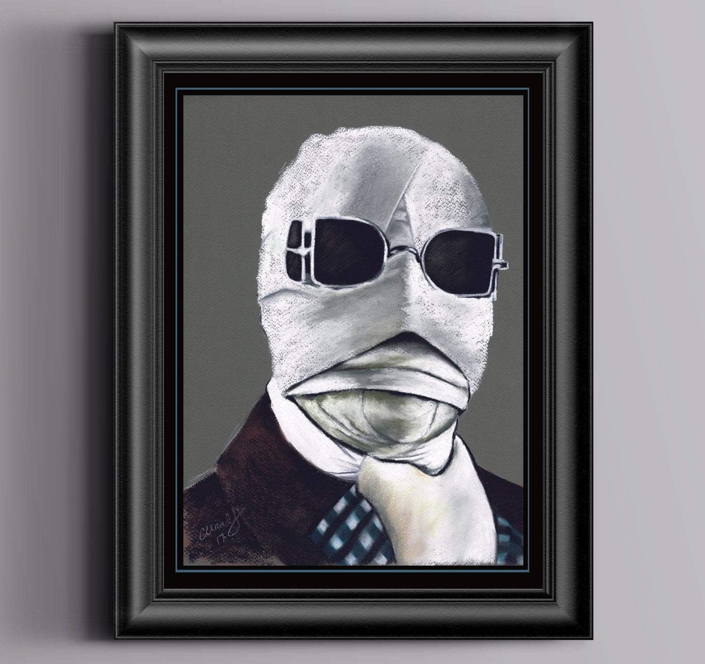 ChantalLauraHandley ORIGINAL ARTWORK THE INVISIBLE MAN - Original Pastel Artwork