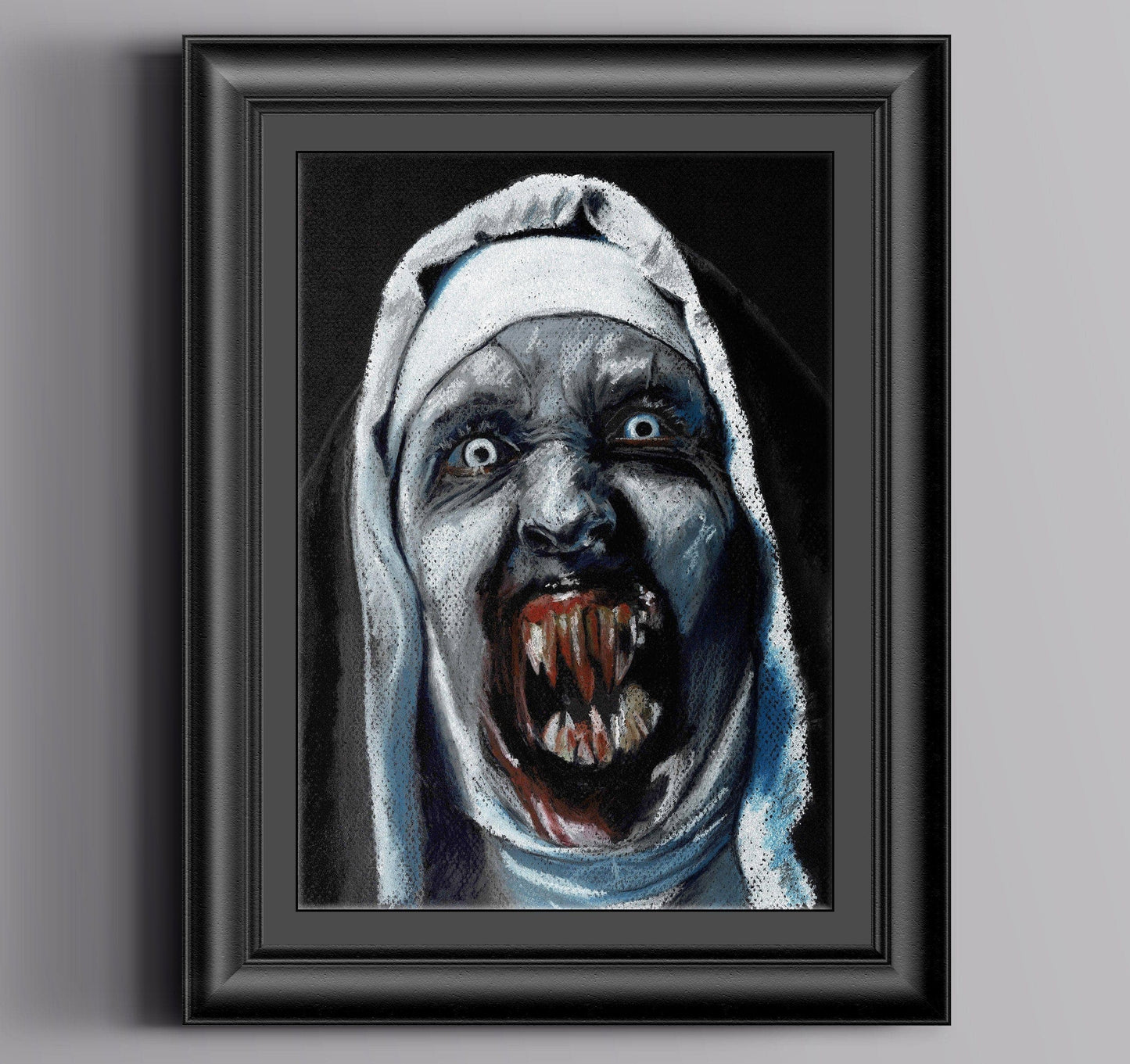 ChantalLauraHandley ORIGINAL ARTWORK THE NUN - Original Pastel Artwork