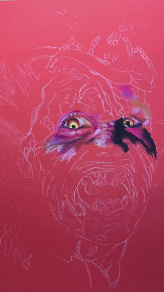 Angela Kincade - Night of the Demons - Original Pastel Artwork