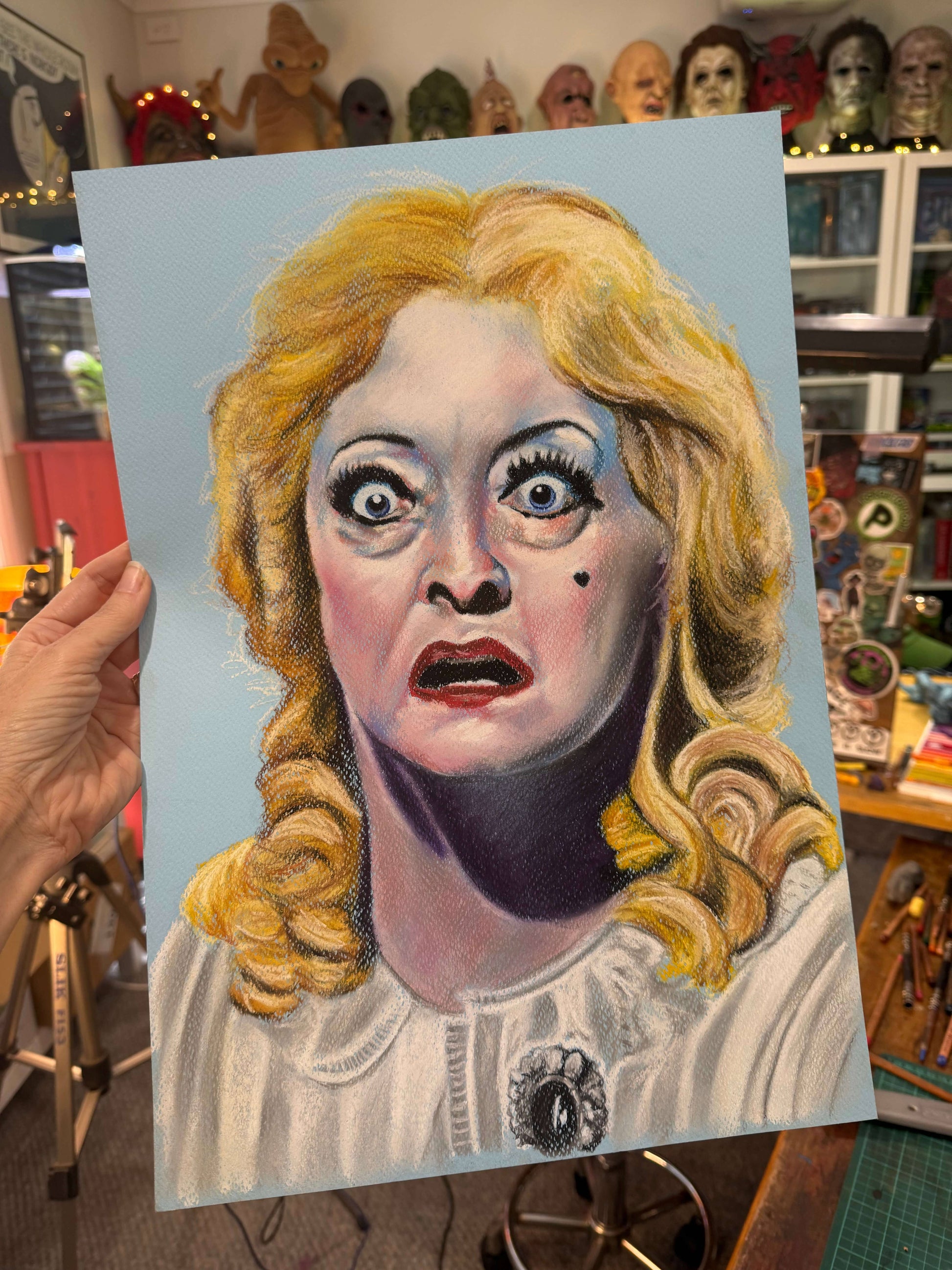 ChantalLauraHandley ORIGINAL ARTWORK Baby Jane Hudson - Original Pastel Artwork
