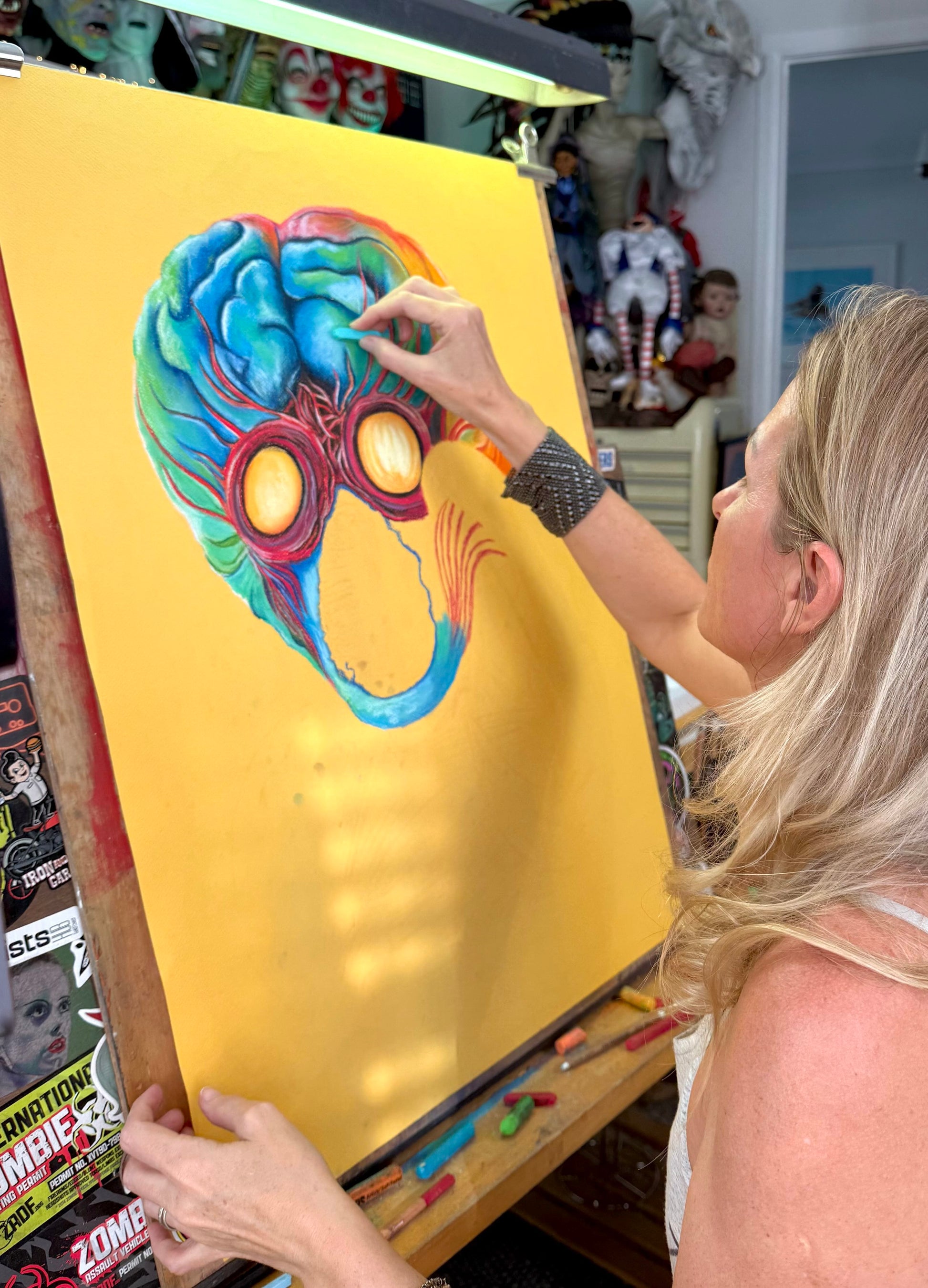 Chantal Laura Handley ORIGINAL ARTWORK Metaluna Mutant - This Island Earth (1955) | Original Soft Pastel