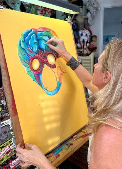 Chantal Laura Handley ORIGINAL ARTWORK Metaluna Mutant - This Island Earth (1955) | Original Soft Pastel