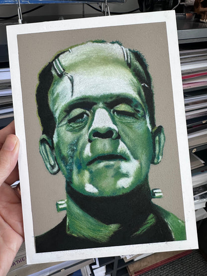 ChantalLauraHandley ORIGINAL ARTWORK Frankensteins Monster - Original Pastel Drawing