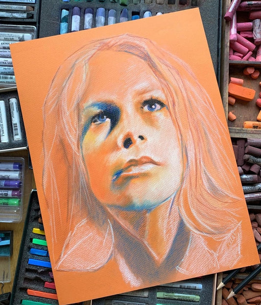 ChantalLauraHandley ORIGINAL ARTWORK Laurie Strode - HALLOWEEN - Original Pastel Artwork