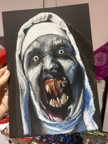 ChantalLauraHandley ORIGINAL ARTWORK THE NUN - Original Pastel Artwork