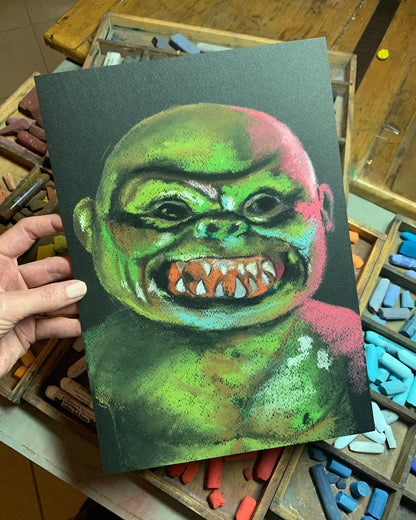 ChantalLauraHandley ORIGINAL ARTWORK GHOULIES - Original Pastel Artwork