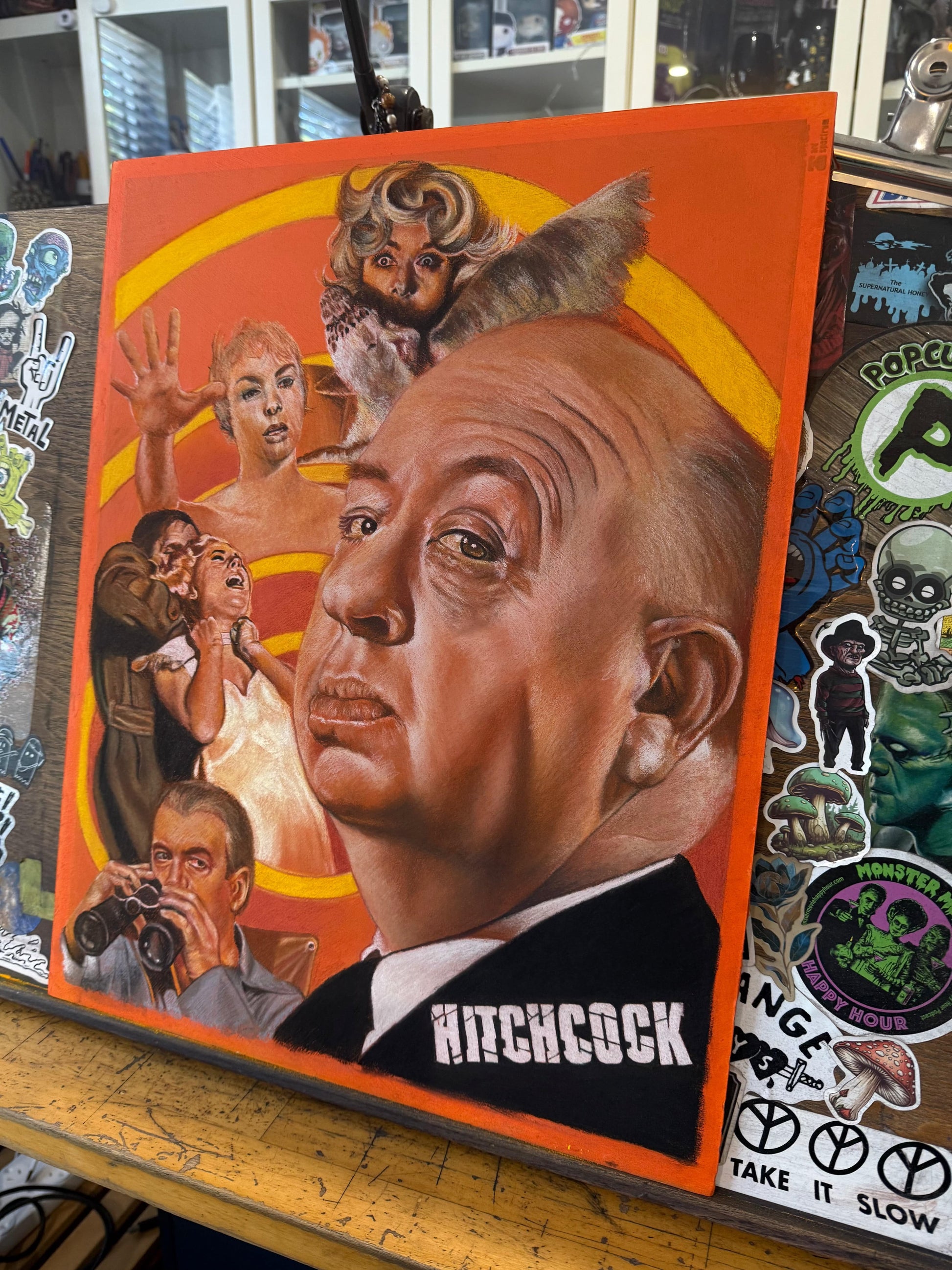 ChantalLauraHandley ORIGINAL ARTWORK Alfred Hitchcock