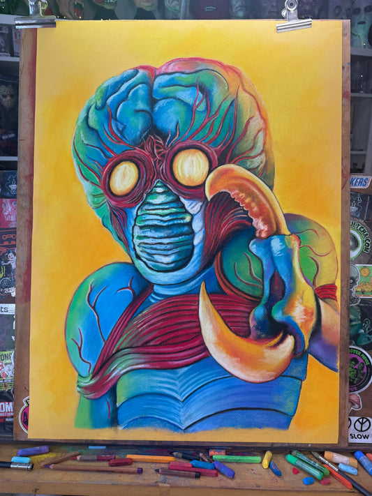 Chantal Laura Handley ORIGINAL ARTWORK Metaluna Mutant - This Island Earth (1955) | Original Soft Pastel