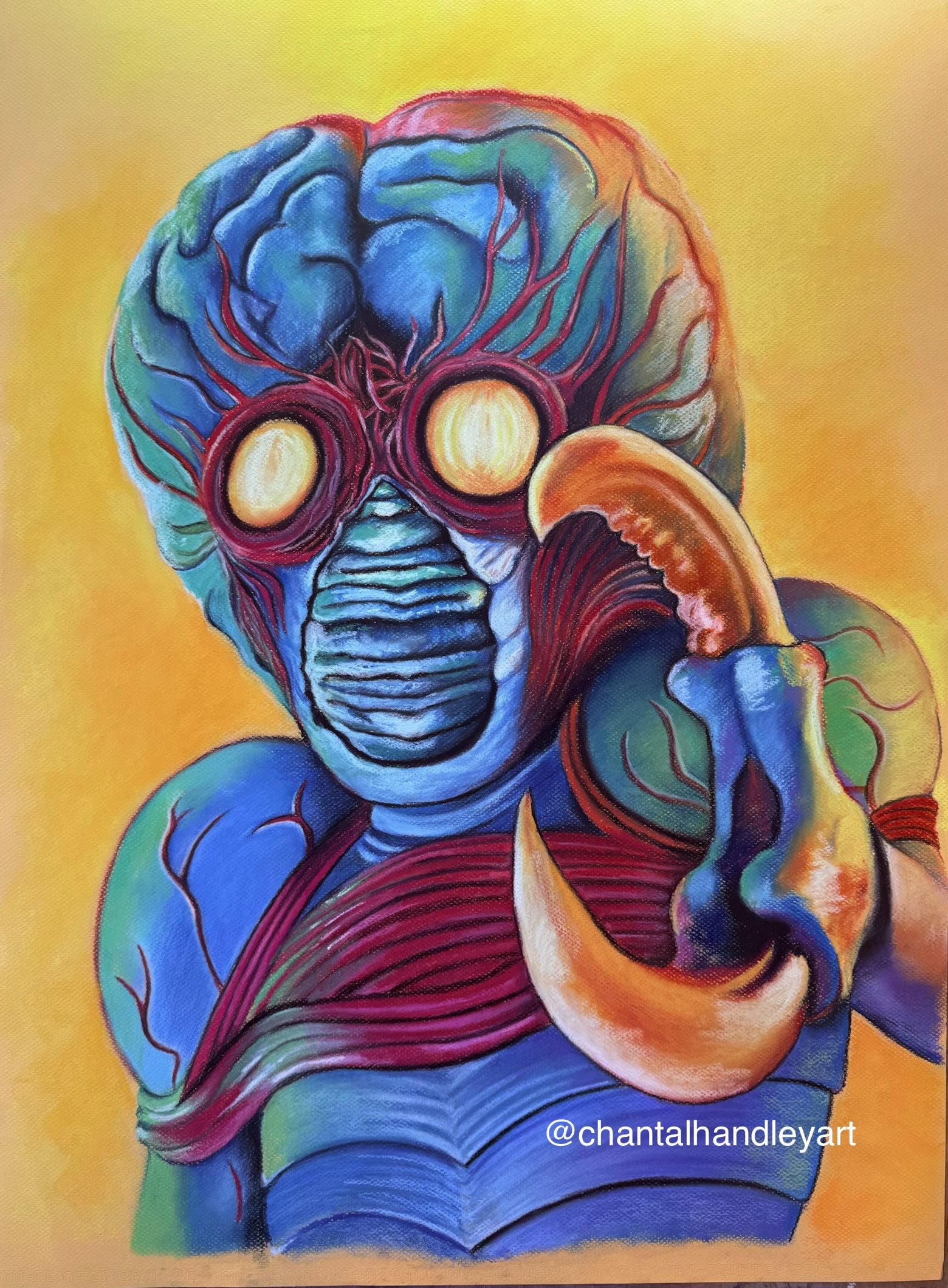 Chantal Laura Handley ORIGINAL ARTWORK Metaluna Mutant - This Island Earth (1955) | Original Soft Pastel
