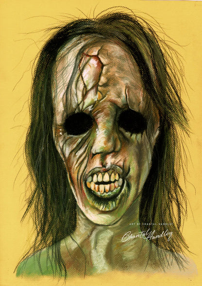 ChantalLauraHandley ORIGINAL ARTWORK The Haunted House - Original Soft Pastel - Scary Stories to Tell in the Dark