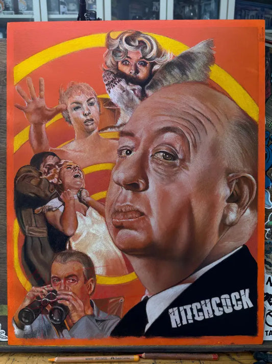 ChantalLauraHandley ORIGINAL ARTWORK Alfred Hitchcock