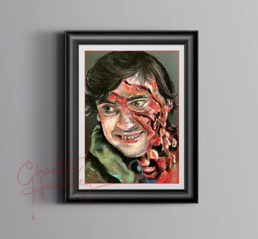 ChantalLauraHandley ORIGINAL ARTWORK American Werewolf in London - Jack Goodman - Original Pastel Artwork