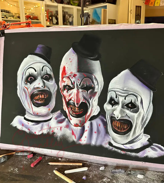 ChantalLauraHandley ORIGINAL ARTWORK Art the Clown - Original Pastel Artwork