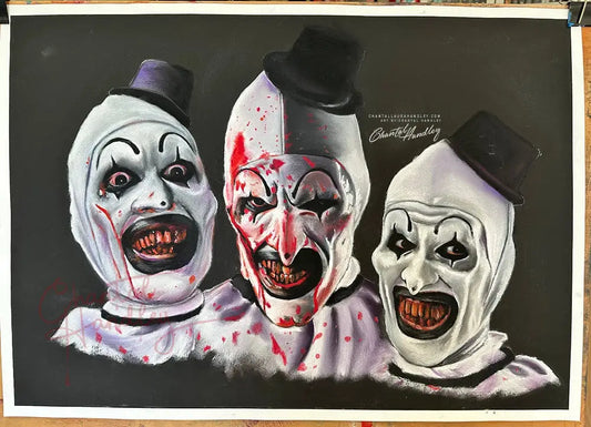 ChantalLauraHandley ORIGINAL ARTWORK Art the Clown - Original Pastel Artwork