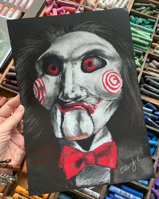 ChantalLauraHandley ORIGINAL ARTWORK Billy the Puppet - Original Pastel Artwork