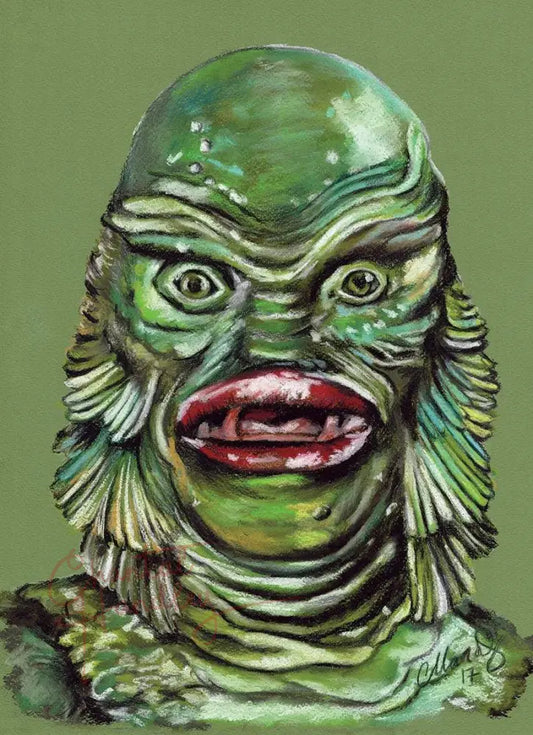 ChantalLauraHandley ORIGINAL ARTWORK Creature from the Black Lagoon - Original Artwork.