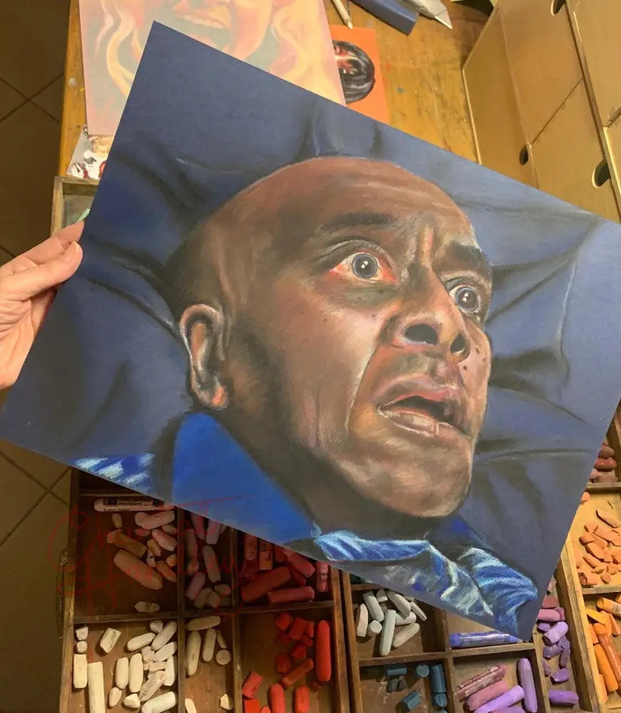 ChantalLauraHandley ORIGINAL ARTWORK DICK HALLORAN - Original Pastel Artwork