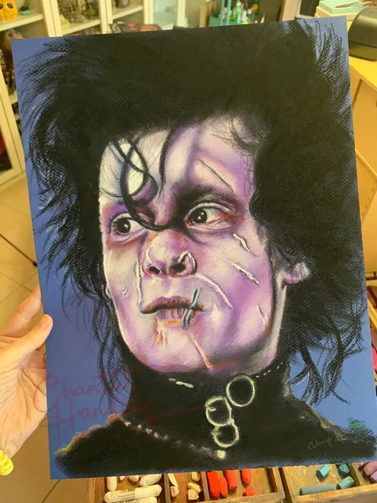 ChantalLauraHandley ORIGINAL ARTWORK Edward Scissorhands - Original Pastel Artwork