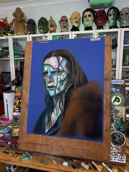 Chantal Laura Handley ORIGINAL ARTWORK Frankenstein - A Guillermo Del Toro Tribute | Original Pastel Artwork